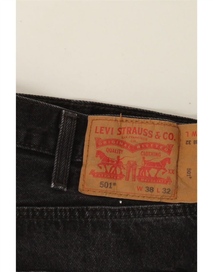 LEVI'S Jeans dritti da uomo 501 W38 L32 cotone nero