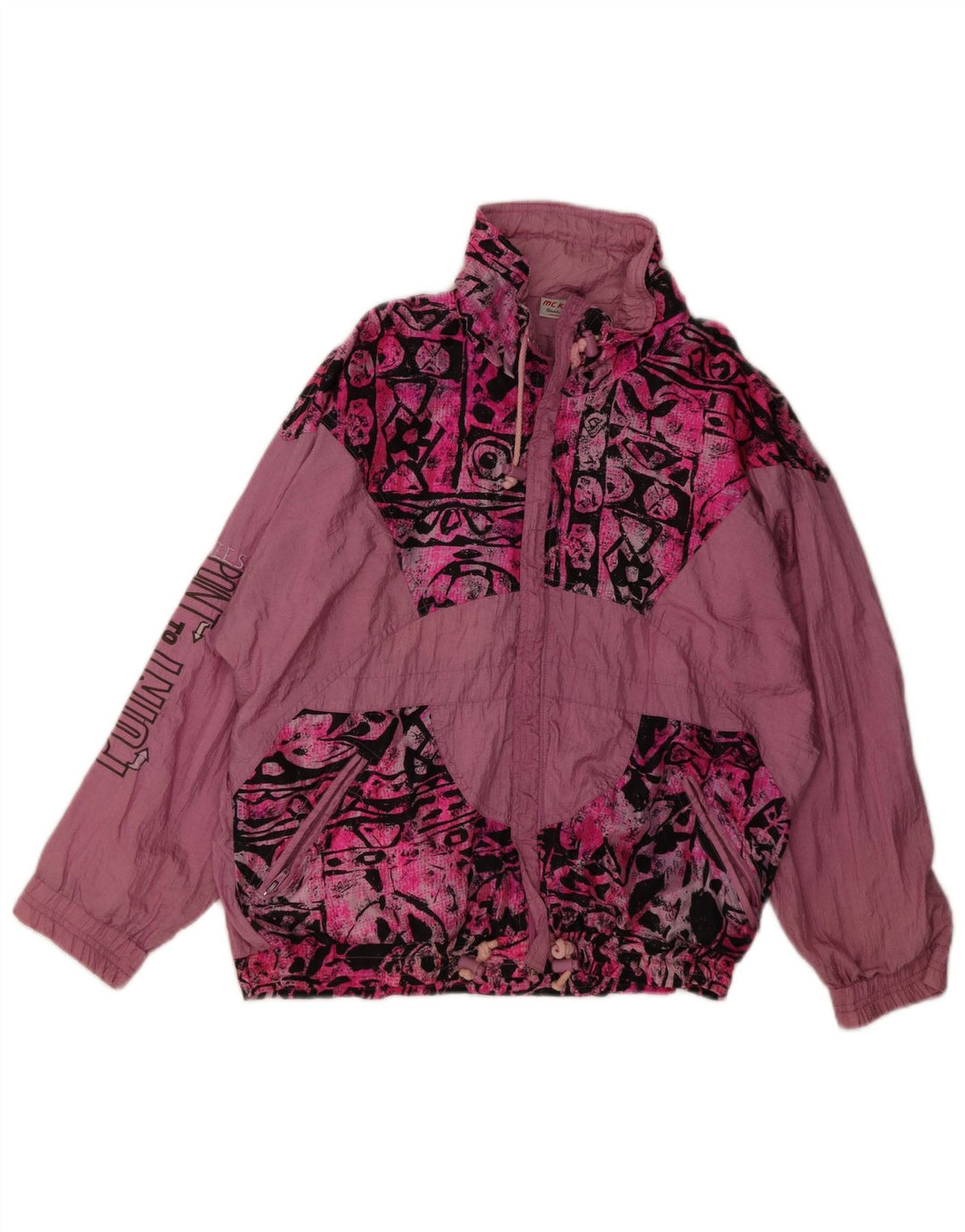 Giacca da tuta grafica da donna di MC Kee UK 18 XL Rosa geometrica