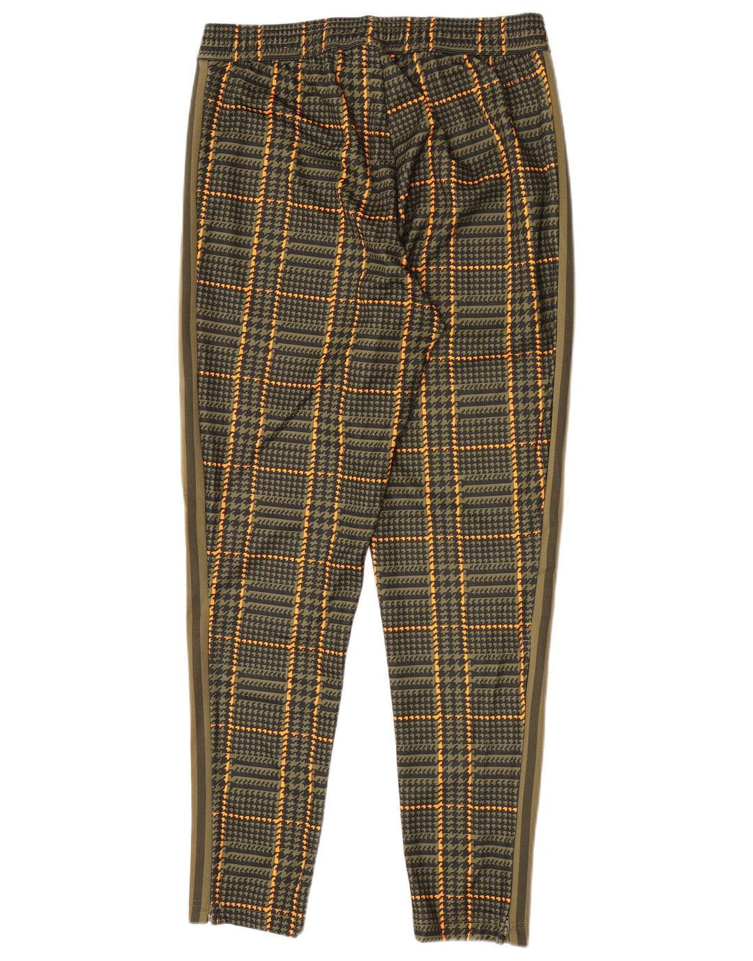 Pantaloni da tuta da uomo Adidas in poliestere pied de poule verde medio