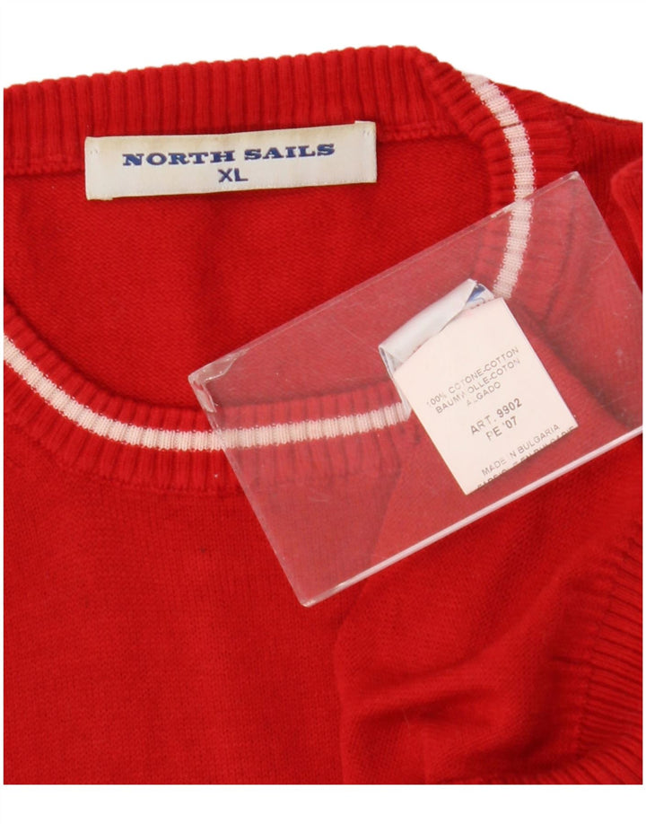 Maglione maglione girocollo da uomo North Sails XL in cotone rosso