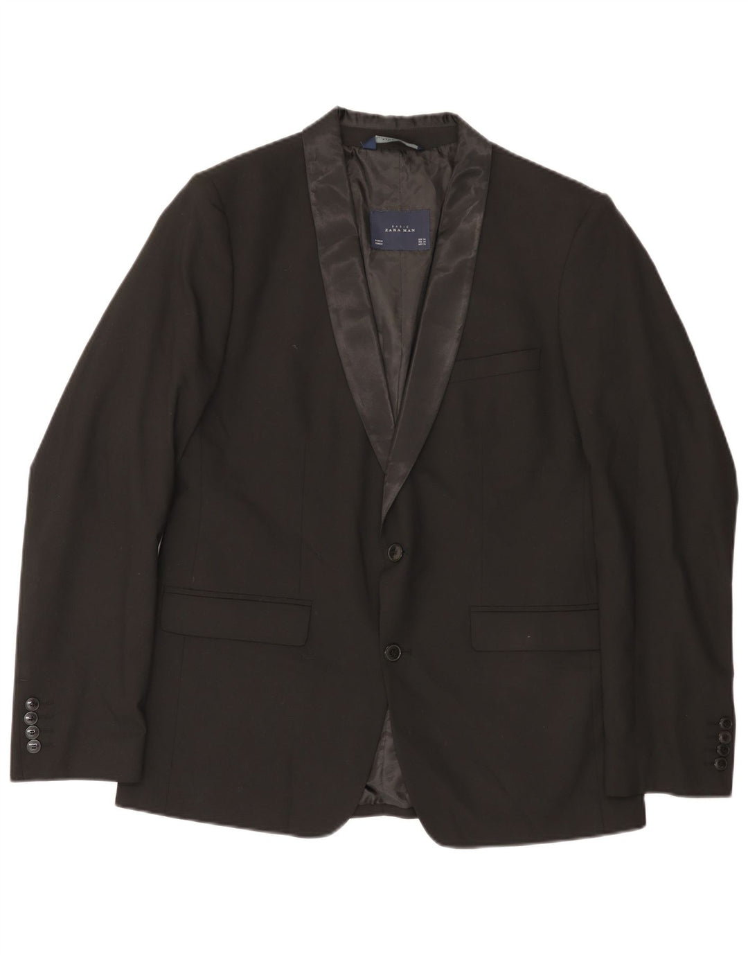 Giacca blazer da uomo a 2 bottoni Zara UK 40grande nera
