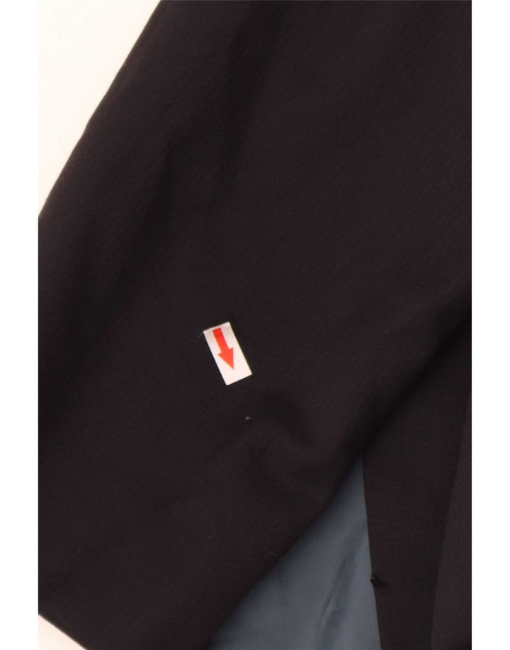 Giacca blazer da uomo a 2 bottoni Hugo Boss UK 42 XL Lana gessata blu navy