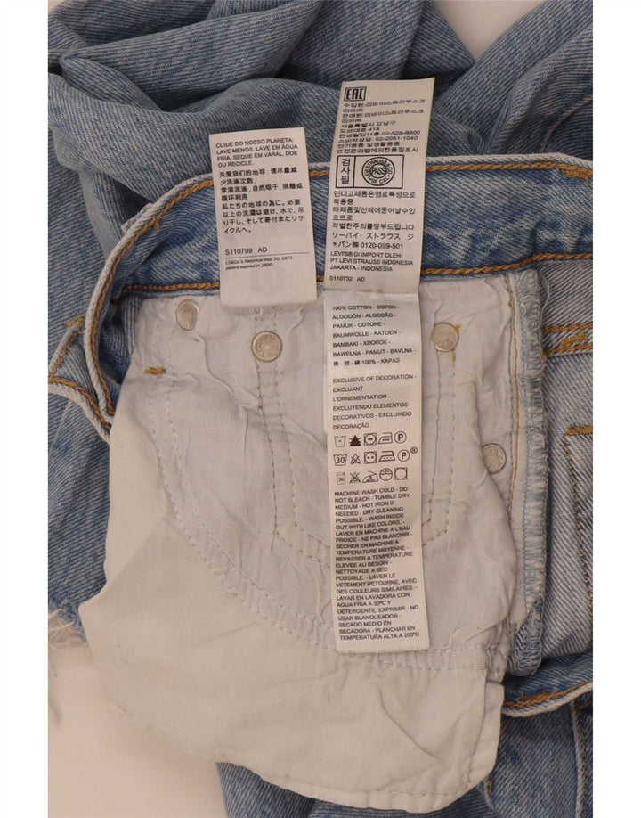 Jeans dritti con zeppa da donna Levi's W24 L28 cotone blu