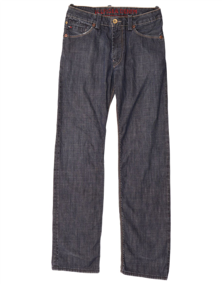 TOMMY HILFIGER Jeans dritti da uomo W30 L34 cotone blu navy