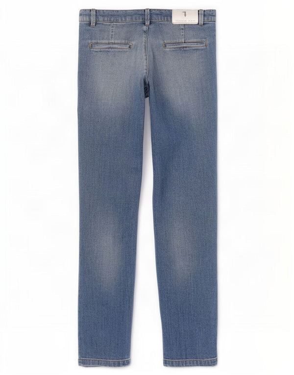 Jeans slim effetto consumato da donna Trussardi W26 L31 poliestere blu