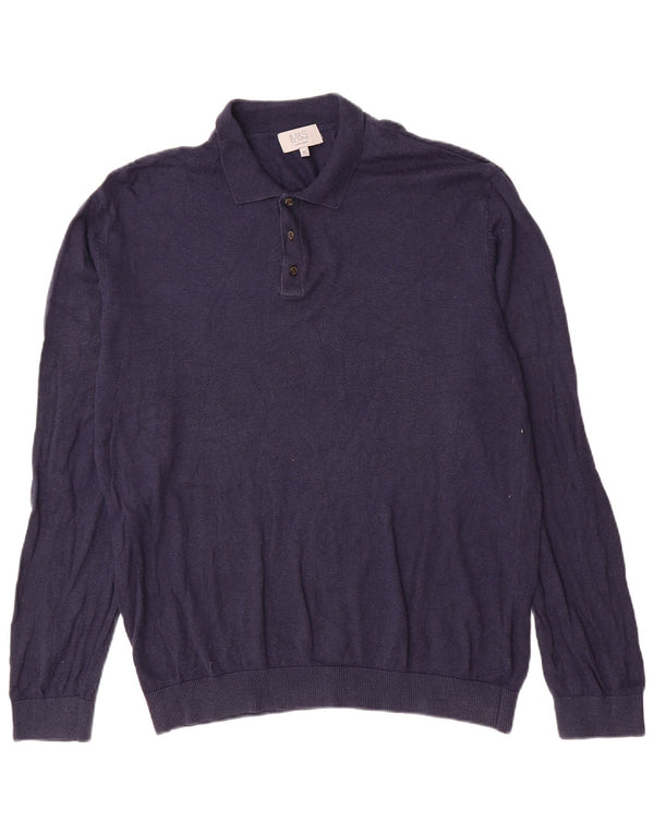 Maglione maglione collo alto da uomo Marks & Spencer XL blu navy