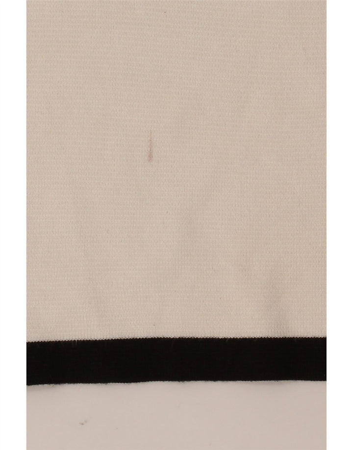T-shirt corta da donna Zara UK 12 color block bianco medio