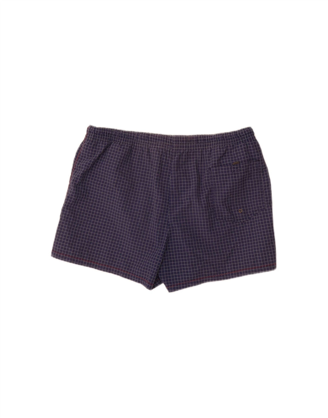 TRUSSARDI Mens Graphic Swimming Shorts XL  Navy Blue Check Polyester Vintage Trussardi and Second-Hand Trussardi from Messina Hembry 