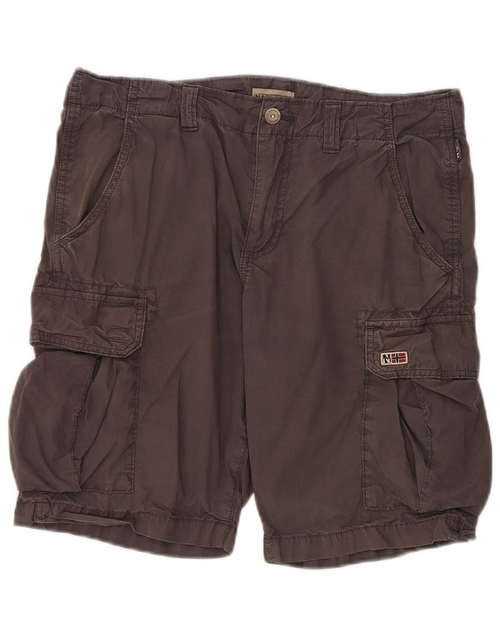 Pantaloncini cargo da uomo Napapijri W31 in cotone grigio medio