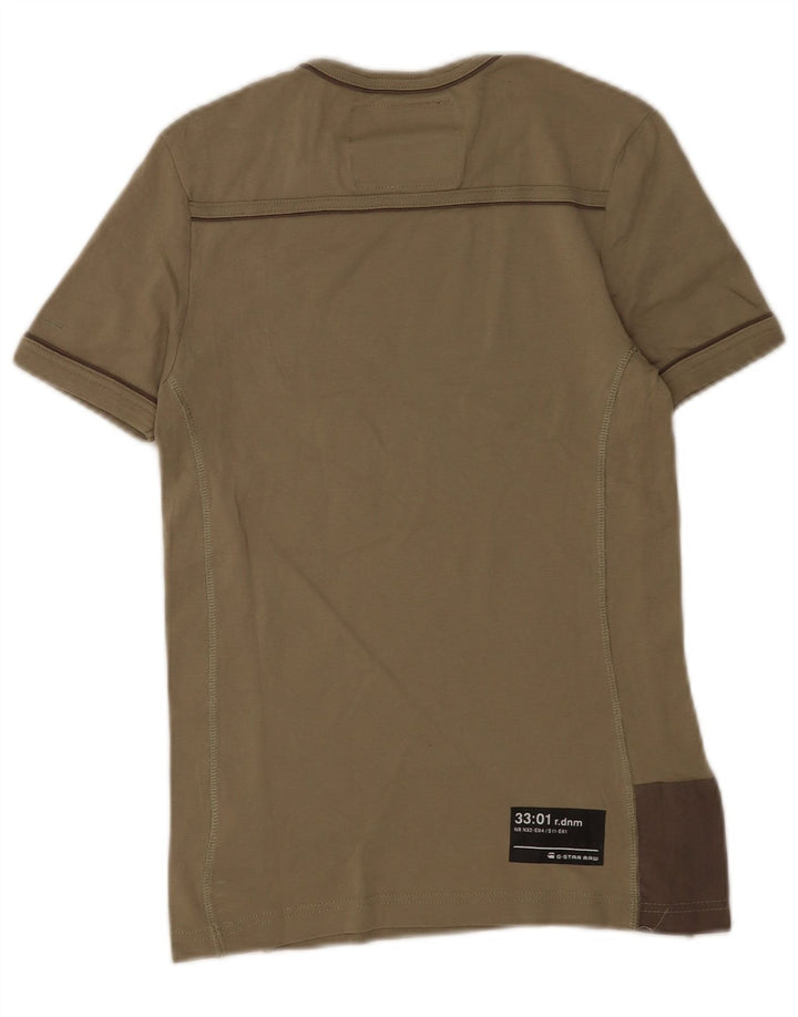 T-shirt grafica da uomo G-Star Top piccola in cotone kaki