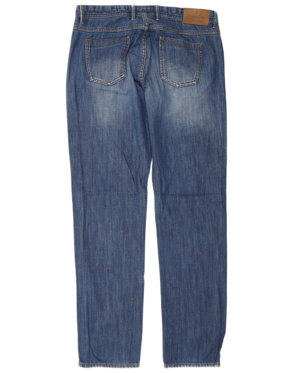 MASSIMO DUTTI Jeans dritti vestibilità casual da uomo EU 44 Large W34 L34 Blu