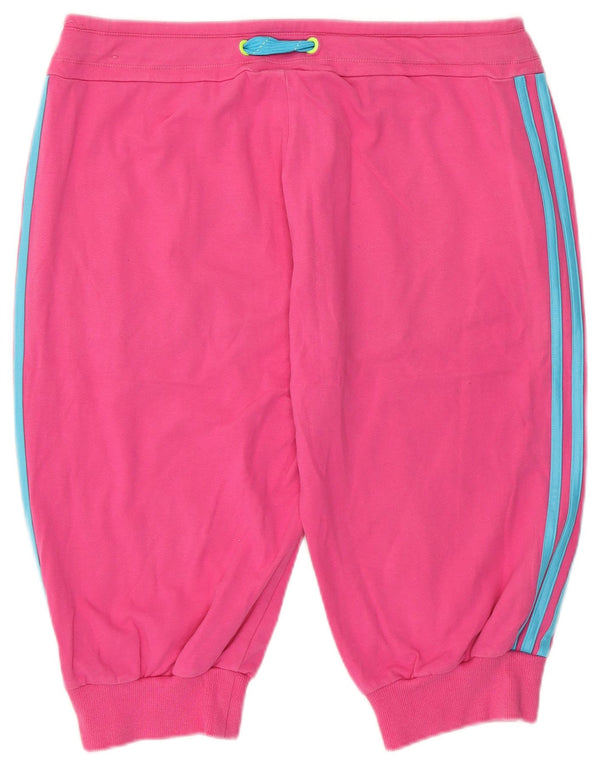 Pantaloncini sportivi Bermuda da donna ADIDAS UK 16 grandi cotone rosa