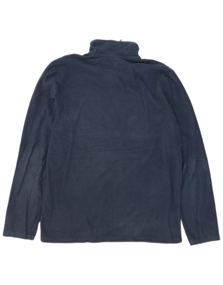 Maglione in pile da uomo con collo con zip Mountain Warehouse poliestere medio blu navy