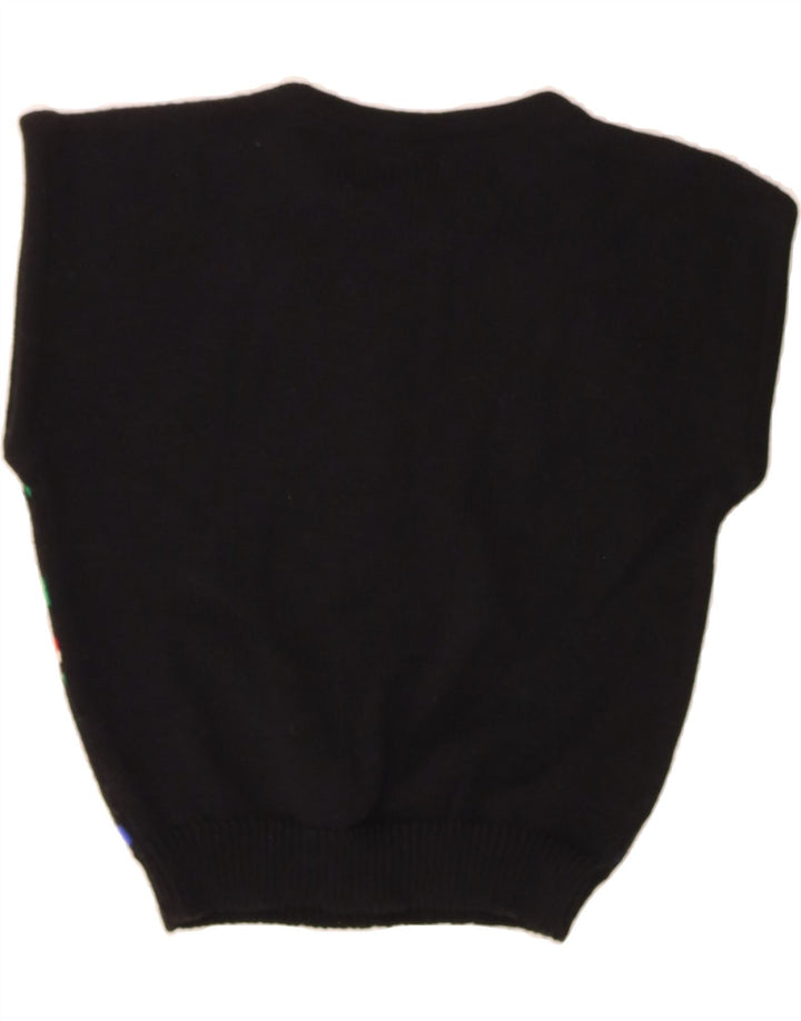 PANDORA Womens Vest Tank Top UK 12 Medium Black Geometric Vintage Pandora and Second-Hand Pandora from Messina Hembry 