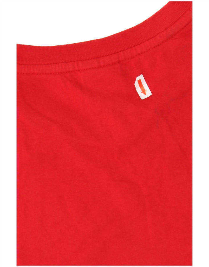 NEW BALANCE Mens Graphic T-Shirt Top Small Red Cotton