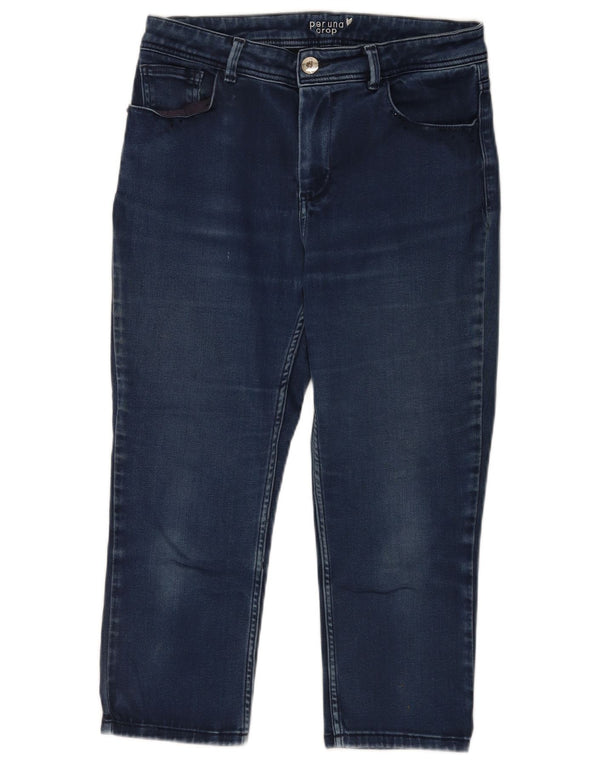 Jeans Marks & Spencer da donna Per Una ped UK 12 medio W30 L21 blu navy