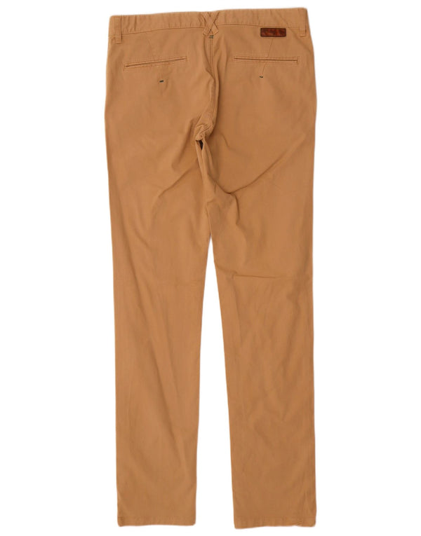 Pantaloni chino slim da uomo Zara EU 42 Large W32 L34 Beige