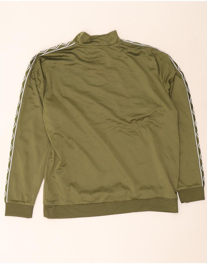 Felpa Umbro da uomo con grafica con zip e collo maglione XL verde poliestere