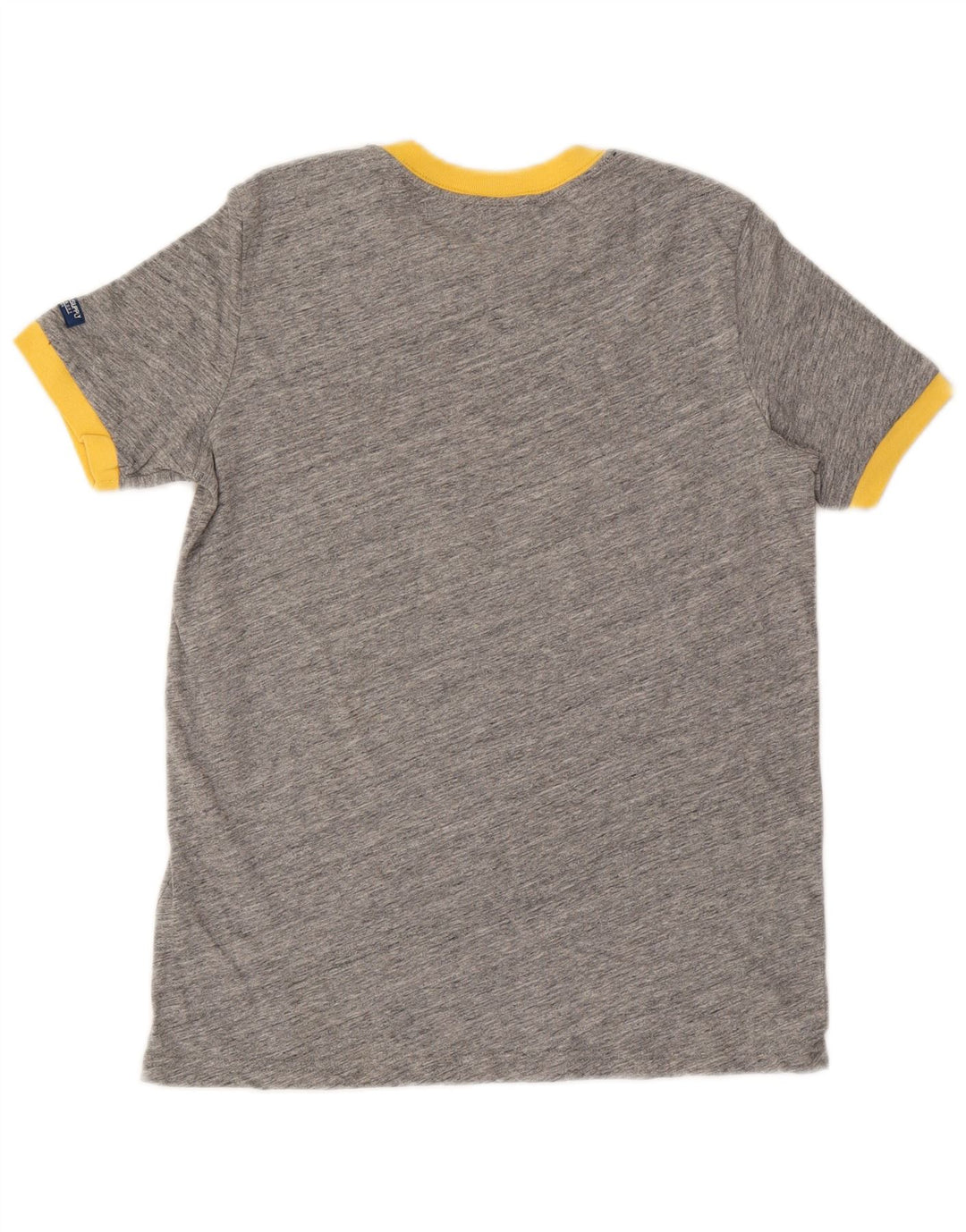 T-shirt grafica da donna SUPERDRY Top UK 8 piccolo cotone chiazzato grigio