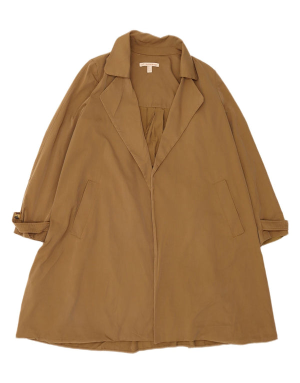 Trench aperto da donna vintage UK 10 piccolo marrone