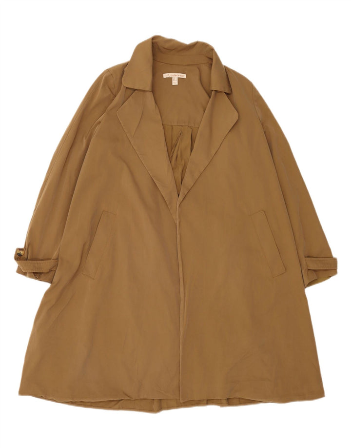 Trench aperto da donna vintage UK 10 piccolo marrone