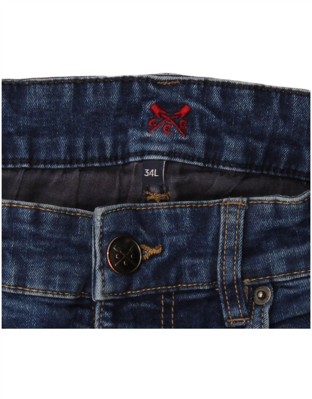 Crew Clothing Jeans slim da uomo W32 L34 Blu