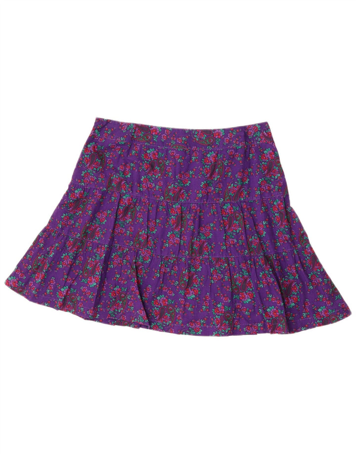 Minigonna da donna S.Oliver EU 40 Media W34 Cotone floreale viola