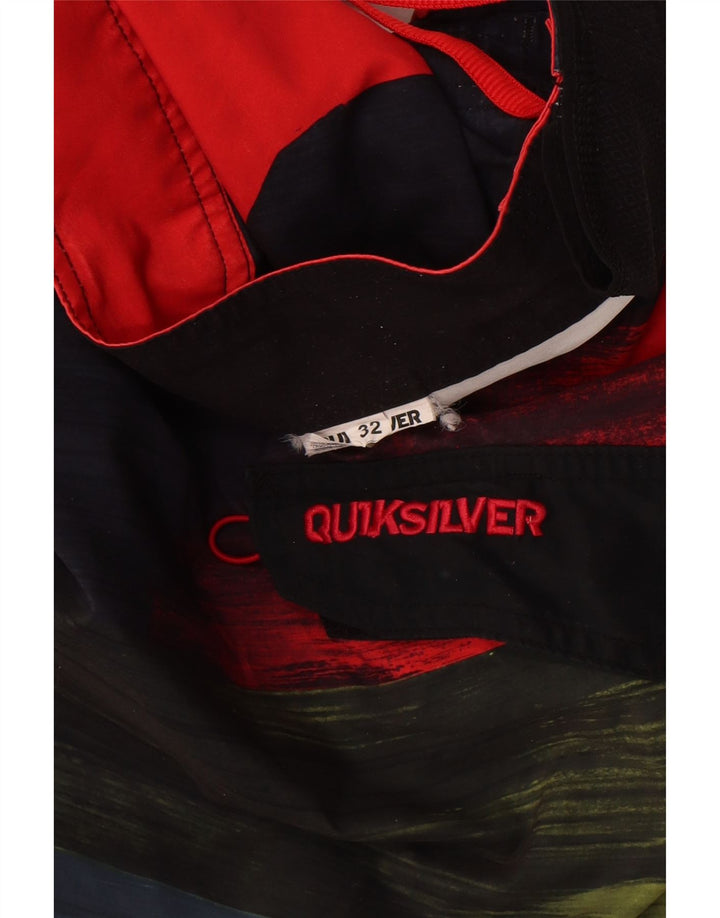Pantaloncini da bagno grafici da uomo Quiksilver a righe medie multicolori