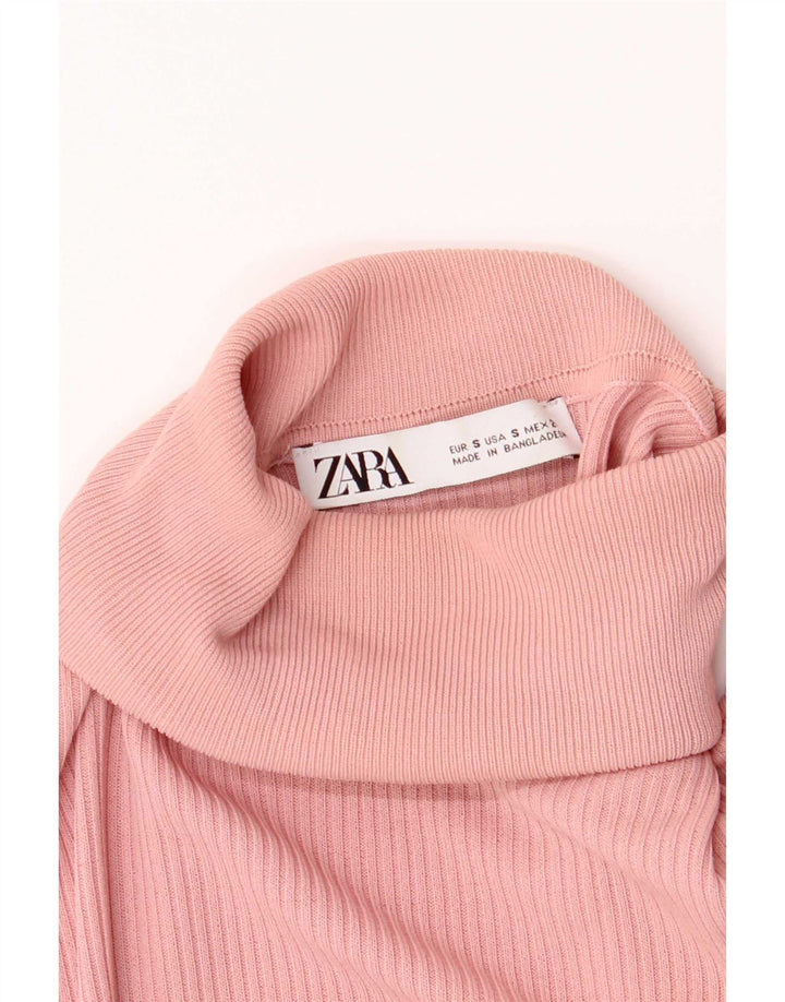 Top Zara da donna a maniche lunghe UK 8 Small rosa
