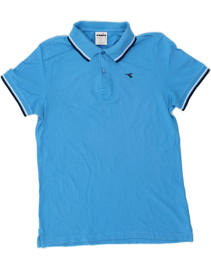 DIADORA Mens Polo Shirt Medium Blue Vintage Diadora and Second-Hand Diadora from Messina Hembry 