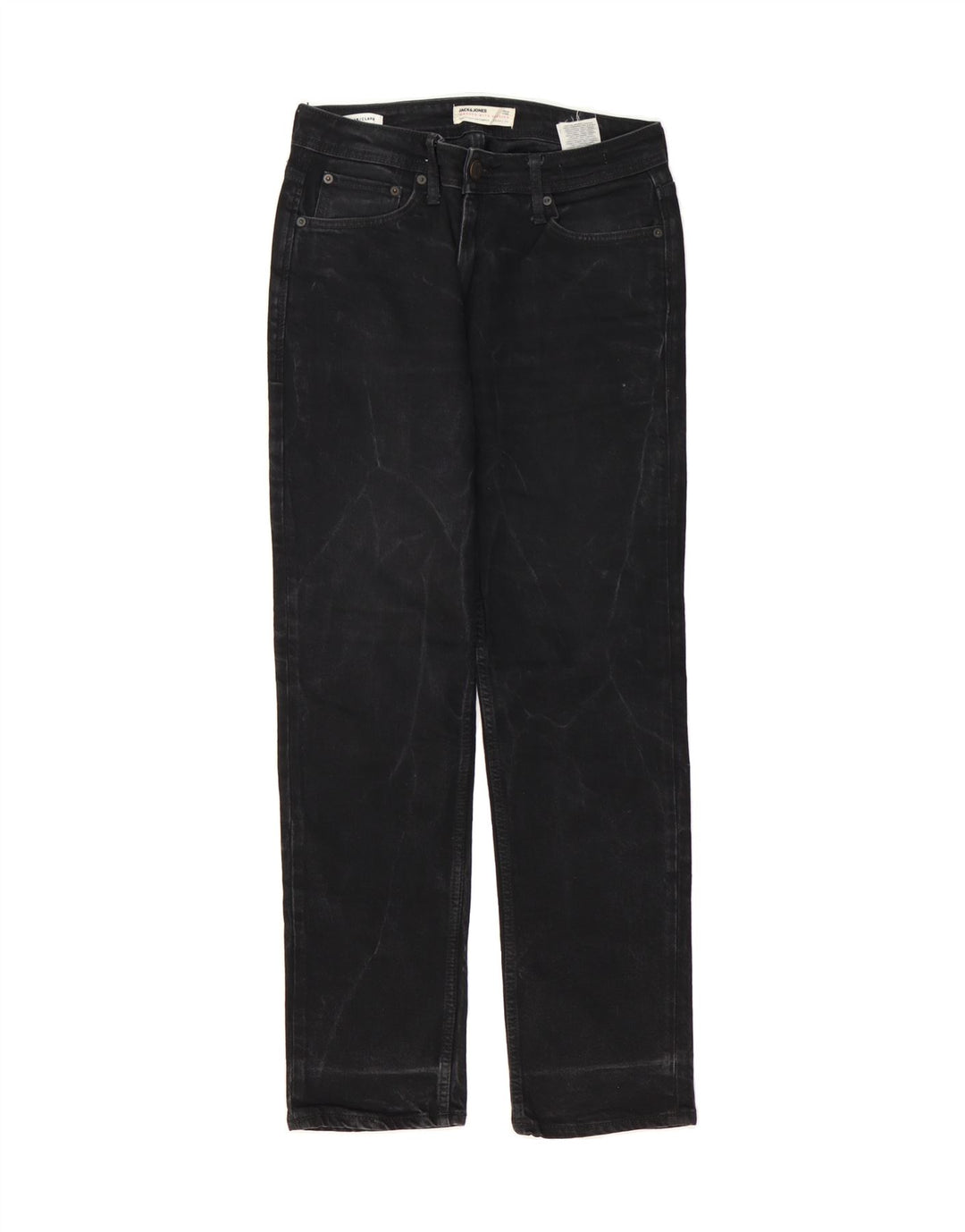JACK & JONES Mens Clark Straight Jeans W30 L28 Black Cotton Vintage Jack & Jones and Second-Hand Jack & Jones from Messina Hembry 