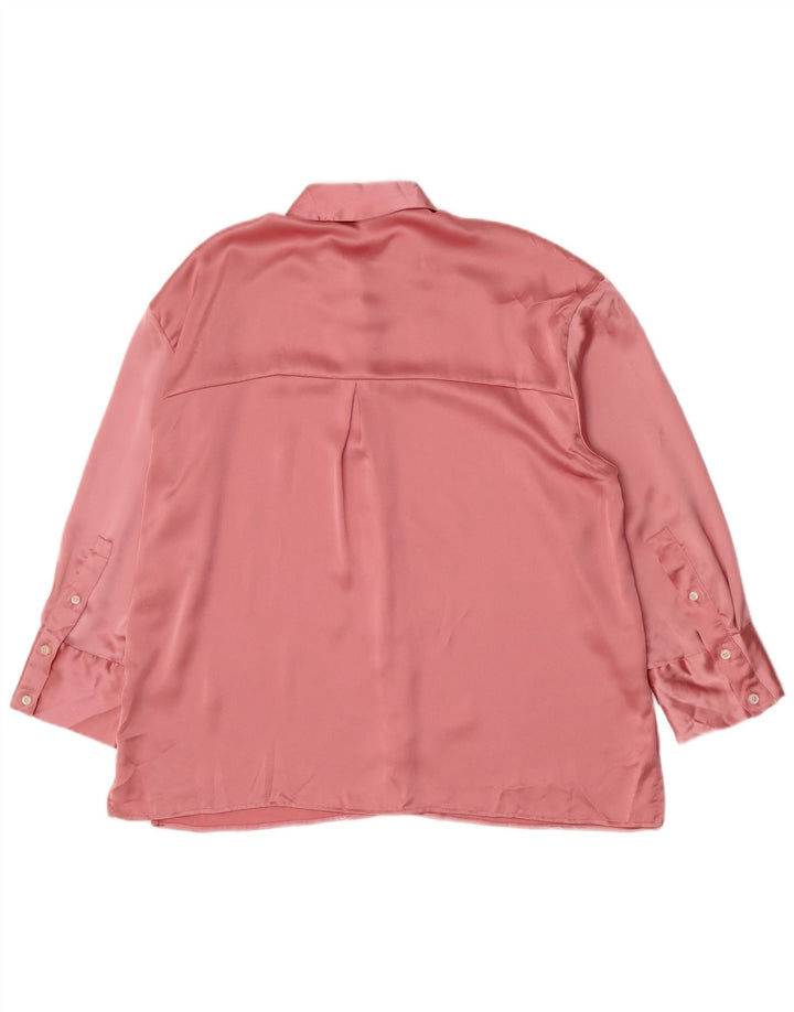 Camicetta camicia oversize da donna Zara UK 14 Poliestere rosa medio
