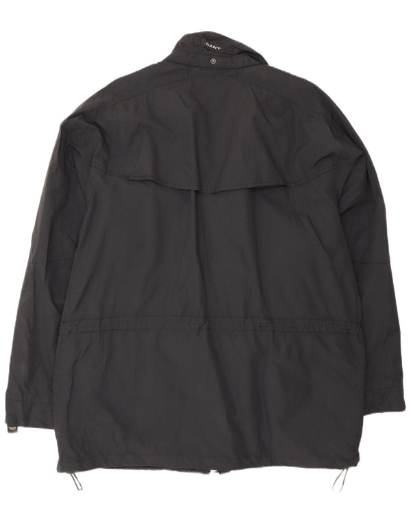 Giacca antipioggia da uomo Gant UK 40 Large in nylon blu navy