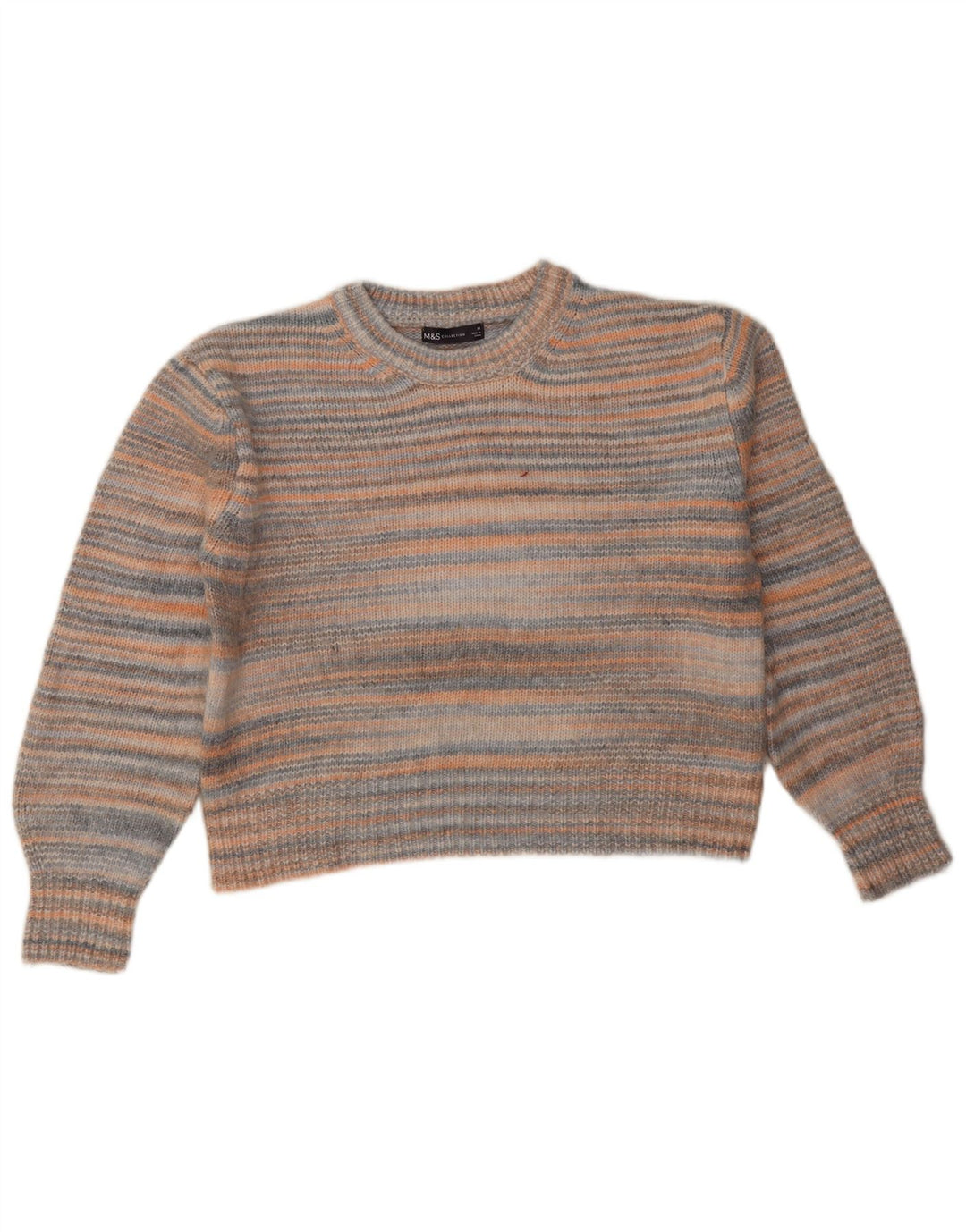 Maglione corto con scollo a barca da donna Marks & Spencer UK 14 medio multicolore
