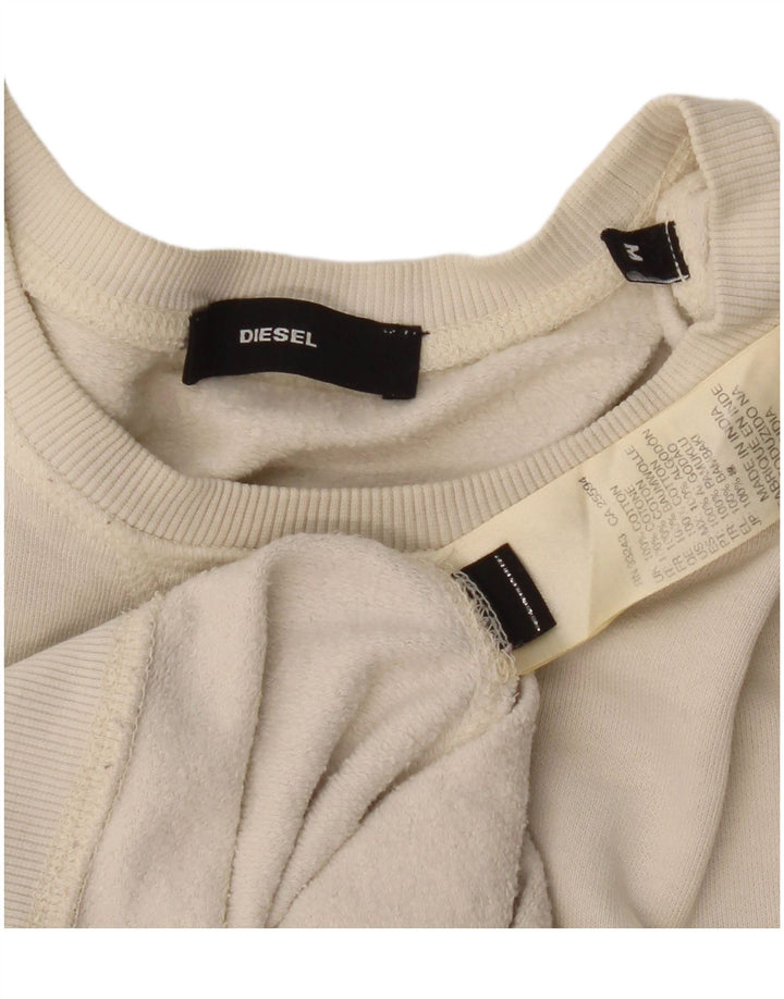 Felpa con grafica oversize da donna Diesel UK 12 Medium White Floral