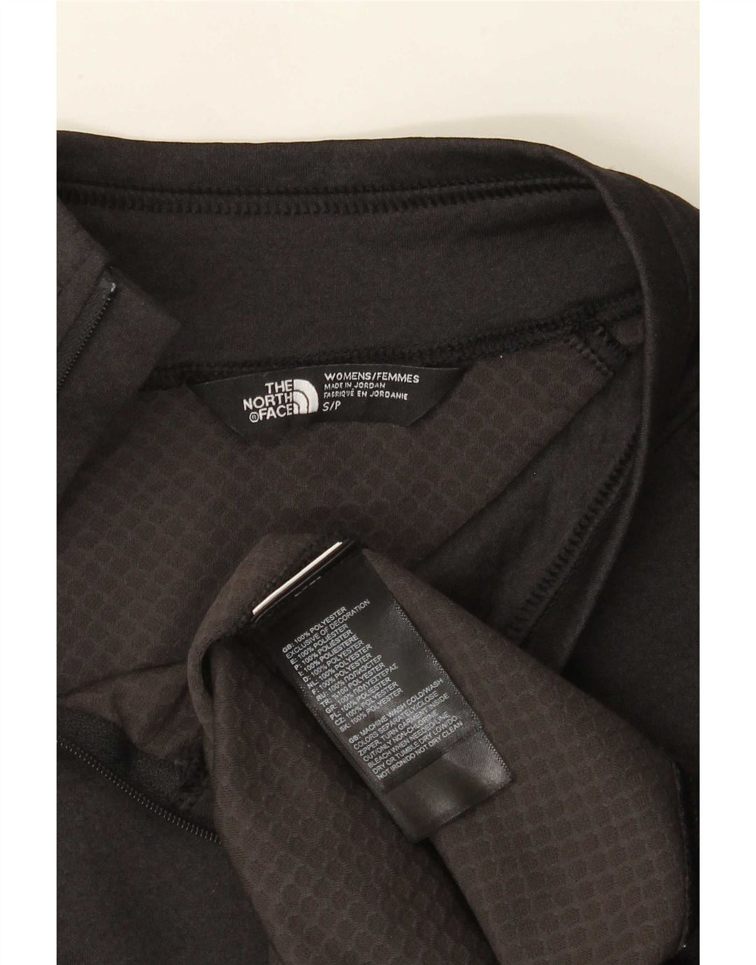 Top da tuta pullover con zip e collo da donna The North Face UK 10 Small Nero