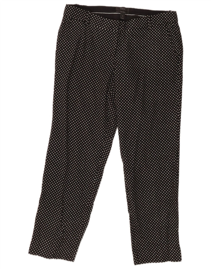 Pantaloni capri slim da donna J. CREW US 6 medi W30 L25 neri maculati