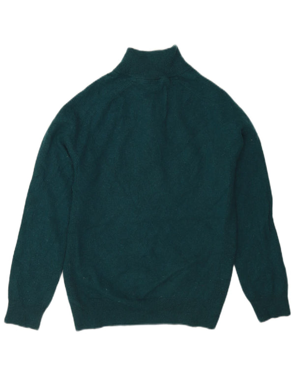 Crew Clothing Maglione da donna con collo con zip UK 12 Lana merino verde medio