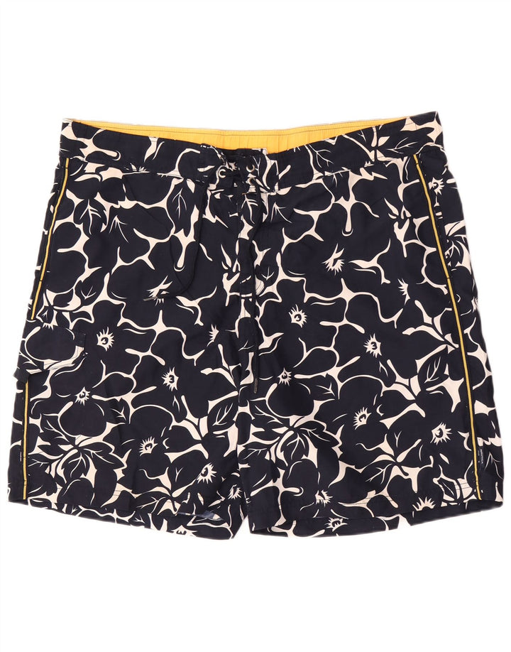 Pantaloncini da bagno da uomo Nautica XL poliestere floreale blu navy