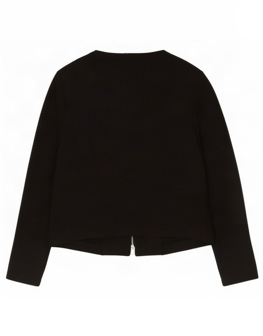Giacca blazer con zip intera da donna Marks & Spencer UK 12 poliestere nero medio