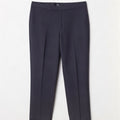 Pantaloni da abito dritti da uomo Marks & Spencer W40 L29 pied de poule blu navy