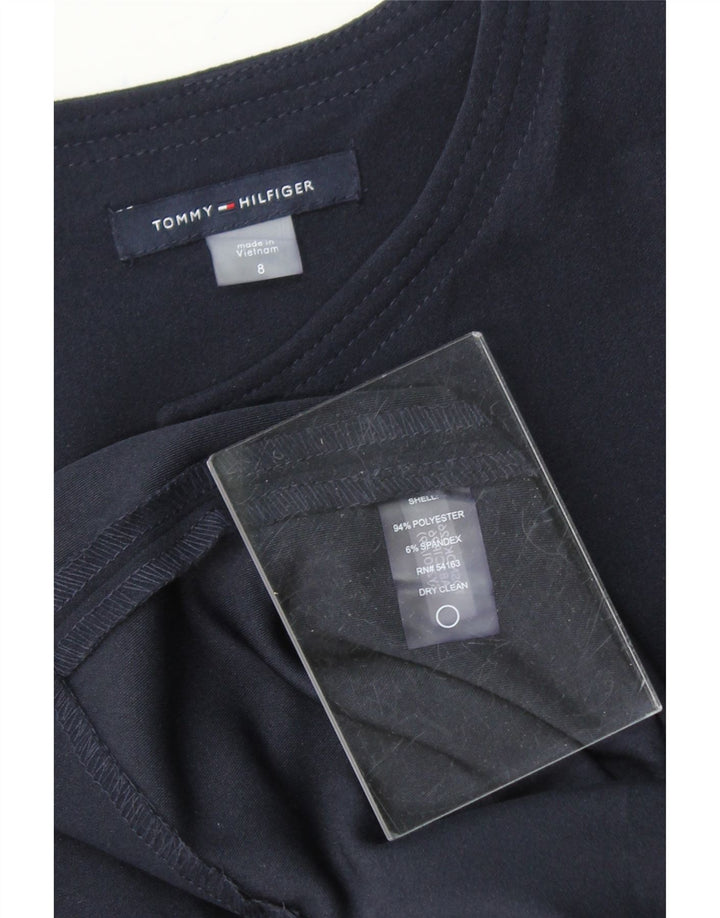 TOMMY HILFIGER Womens Sheath Dress US 8 Medium Navy Blue Polyester Vintage Tommy Hilfiger and Second-Hand Tommy Hilfiger from Messina Hembry 