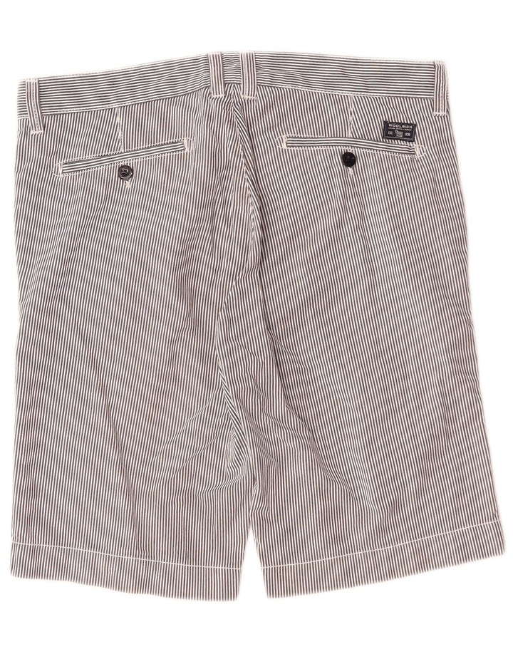 Pantaloncini chino da uomo Woolrich W33 cotone gessato medio blu navy