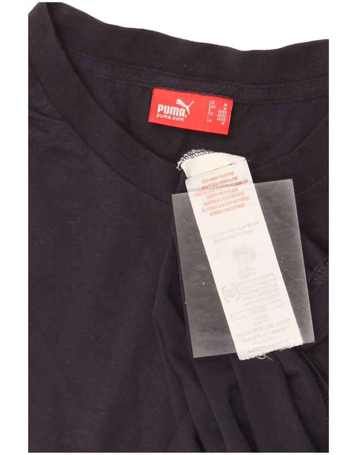 T-shirt da uomo Puma Top in cotone blu navy medio