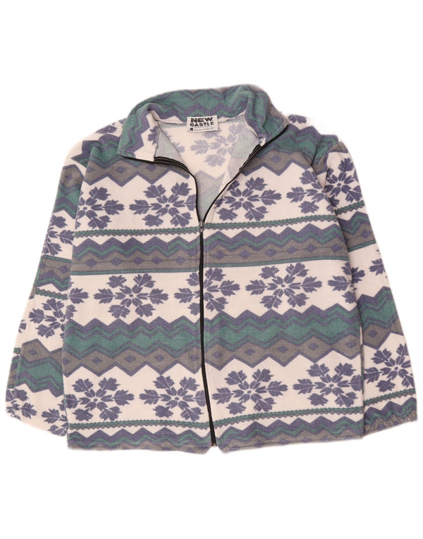 Giacca in pile vintage da uomo UK 42 XL multicolore Fair Isle
