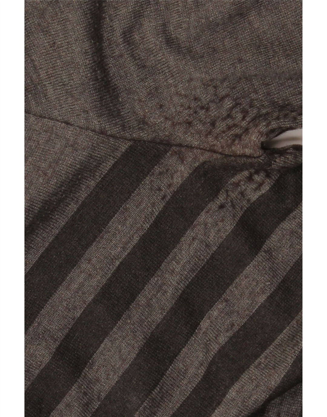 Maglione maglione girocollo da donna Iceberg UK 16 Lana a righe grigie grandi