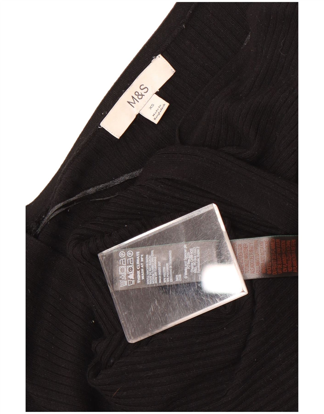 Maglione cardigan aperto oversize da donna Marks & Spencer UK 6 XS Nero