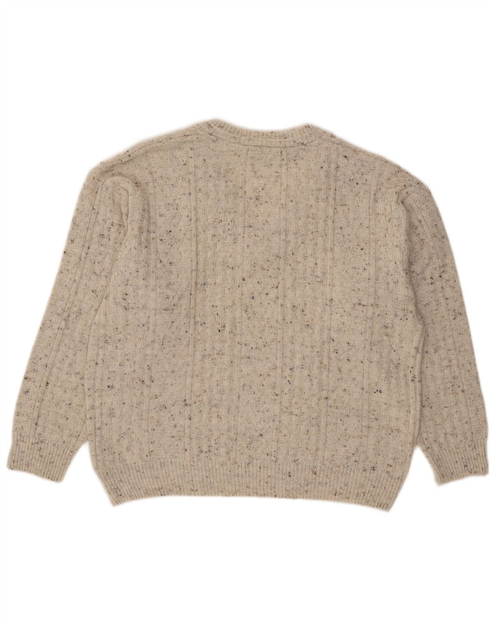Maglione da uomo con scollo a V Canda, acrilico screziato grigio medio