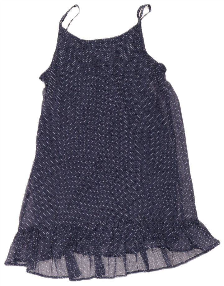 BENETTON Prendisole da donna UK 10 Piccolo poliestere maculato blu navy