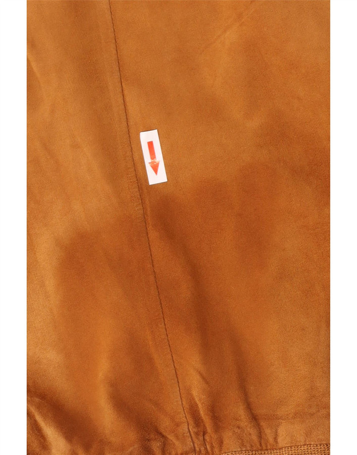 Giubbotto bomber in pelle scamosciata da uomo Gimo UK 40 grande in pelle beige